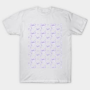 Aesthetic Pastel Lilac Ribbons and bows in watercolor T-Shirt